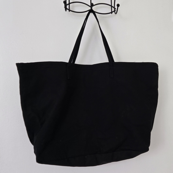 Victoria's Secret Extra Large Black Canvas Tote Bag - Picture 6 of 6